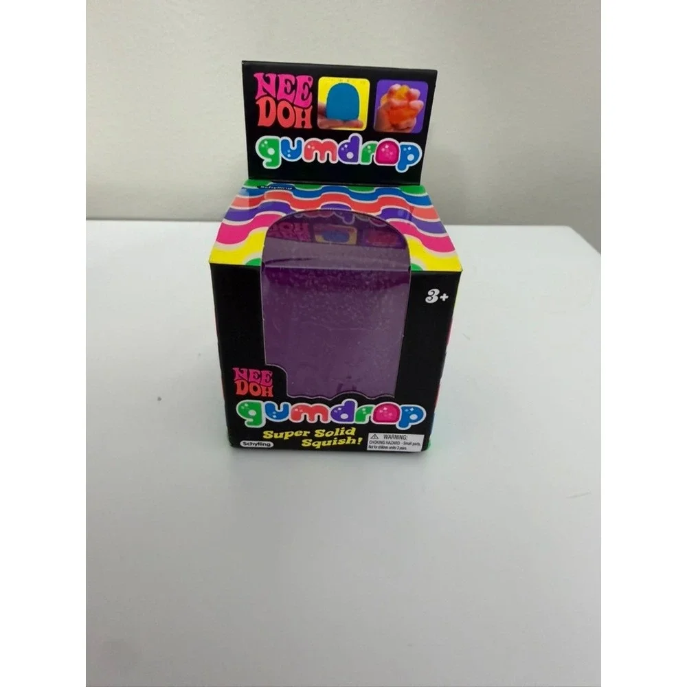 Schylling NeeDoh Gumdrop Fidget Toy Unisex OS Purple Super Solid Squish NWT
